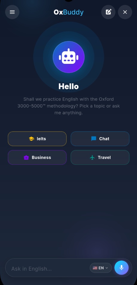 OxBuddy Chat Screen