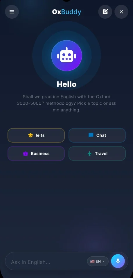 OxBuddy Chat Screen