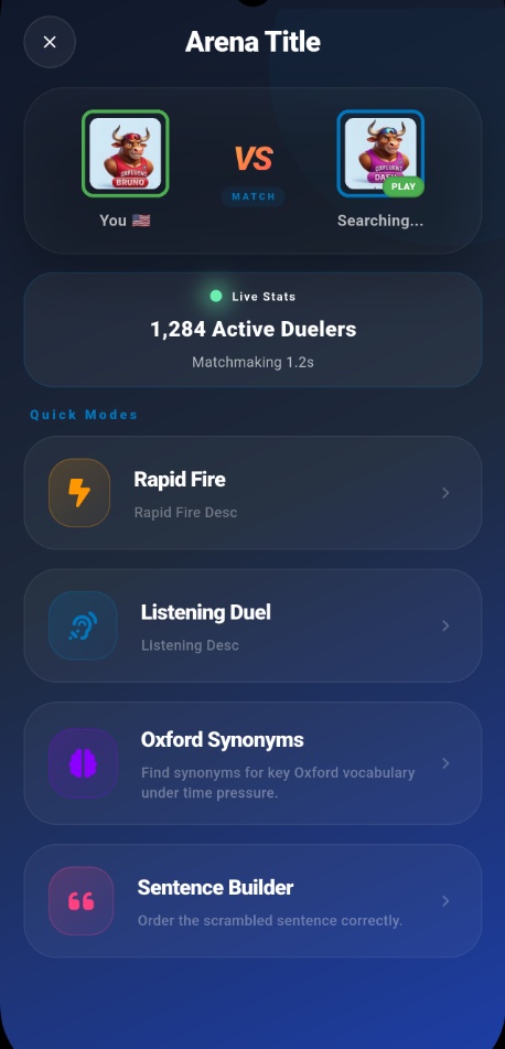 PvP Arena matchmaking screen