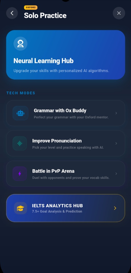 Solo Practice Screen